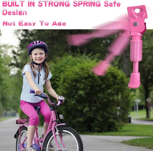 Cykelstöd för barncykel 14 tum Rosa 2-pack Universalmontering Sidostöd