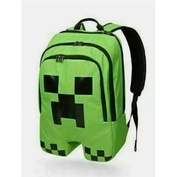 Minecraft Ryggsekk Ryggsekk Vanntett Gutter Sports Oppbevaringspose green