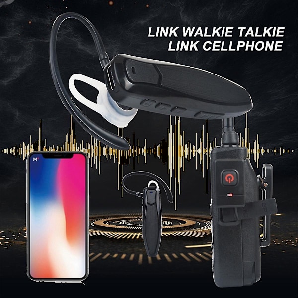 Walkie Talkie Trådlös Bluetooth PTT Headset Hörlurar Handsfree K-kontakt för Mikrofon Headset Adapter