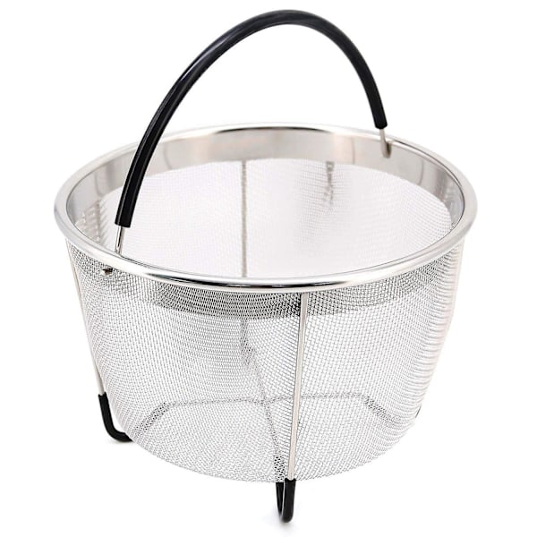 Ruostumattomasta teräksestä valmistettu höyrykattila Instant Potille, silikonipäällysteisellä kahvalla, sopii 5/6 Qt tai 8 Qt Instapot-painekattilaan. Täydellinen