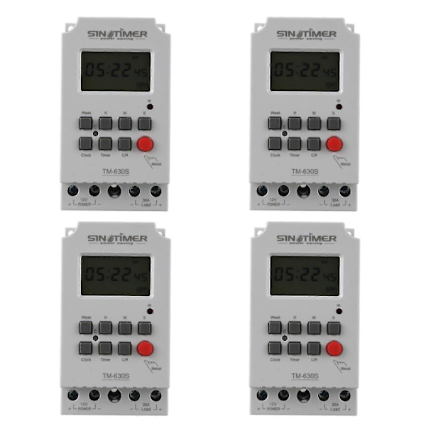 Sinotimer Tm630s-4 12v Sekuntikellokytkin Suuri Näyttö Ohjain