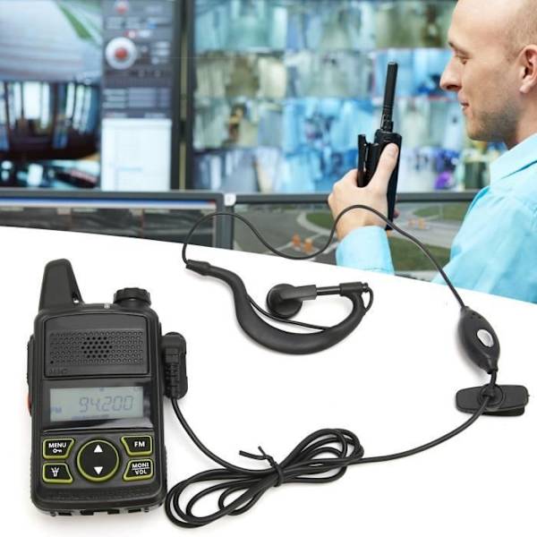 HURRISE walkie talkie radio BFT1 ultra ohut walkie talkie ja mini siviiliradio ladattava kannettava video-osa EU-pistoke