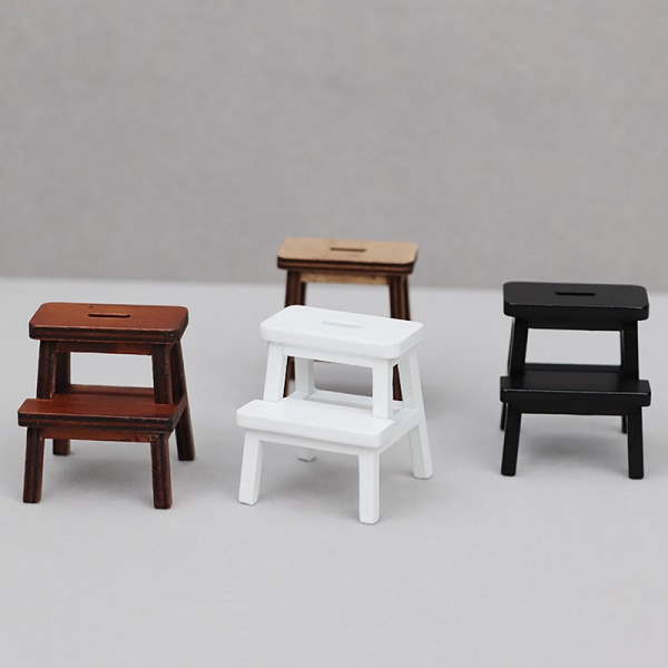 1:a 1:12 dockhusmöbler Miniatyr katt steg pall Dubbel-La A2 En storlek