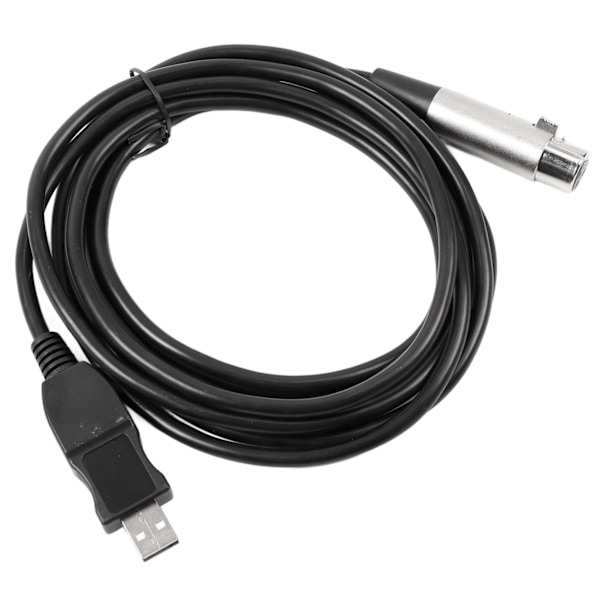USB till XLR Mikrofonkabel Professionell Stabil Signalutgång Inspelning USB till XLR Mikrofon Konverteringskabel för PC 3m/9.8ft 0.2