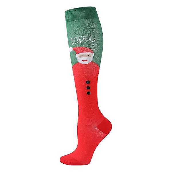 Julekompressionsstrømper Marathon Løbestrømper Mænd Kvinder Åreknuder Kvinde Vinter Nytår Strømper 20-30 Mmhg 14 14 L XL