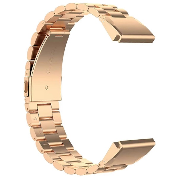 For Garmin Fenix 7X/7X Pro/6X Quickfit 26mm Armbånd i rustfritt stål med 3 perler - Rosegull Flerfarget[qb] Multicolor Rose Gold