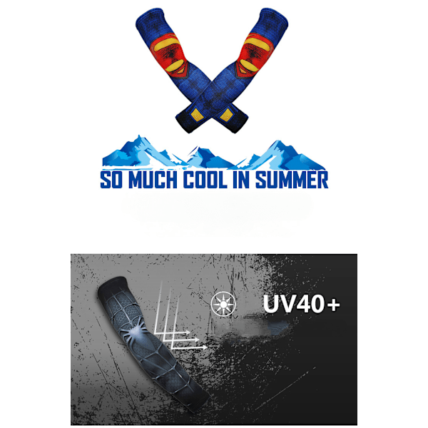 UV-skyddande armskydd - 1 par svalkande atletiska sportärmar för män eller kvinnor basket golf löpning fotboll cykling-GK86013