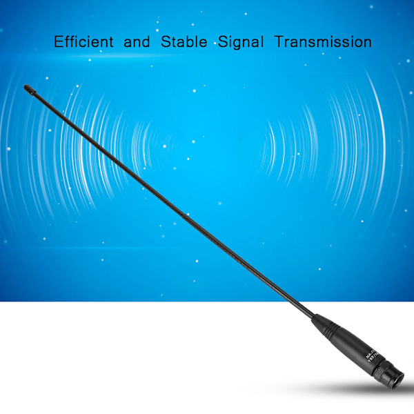 38 cm BNC-kontakt 144/430 MHz Dual Band Flexibel Handhållen Antenn för Walkie Talkie