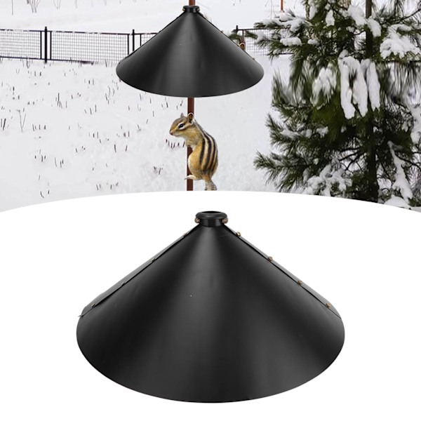 Squirrel Flapper Professionel PET Forebygger Tyveri Egernbeskyttelse til Fuglefoderautomater Sort