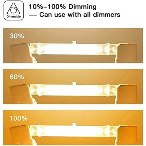 Paket med 5 st R7S halogenlampor 118mm 300W 230V, R7S halogenstav 118mm, R7S halogenlampa Dimbar halogenstavlampa