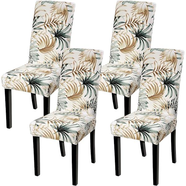 4-pack julstolsöverdrag stretch avtagbar tvättbar matsal blommönster Flower Pattern 4