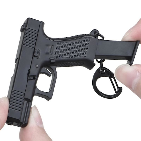 G45 nøglering Mini pistol form Taktisk nøglering Glock 45 model Plast nøglering Black