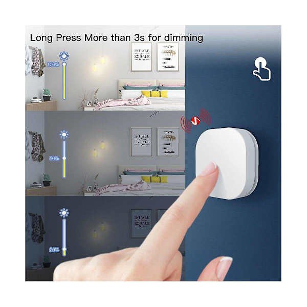 Tuya Zigbee Smart Button Switch Trådløs Fjernkontroll Multi-scene Linkage Switch Batteridrevet