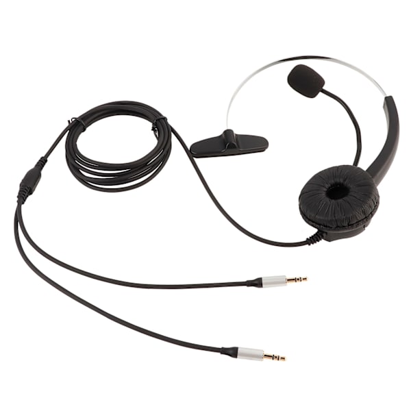 Puhelinkeskushäapakko mikrofonilla Handsfree-meluntapoistava monoaural-kuuloke 3,5 mm:n liitännällä pöytäpuhelimeen