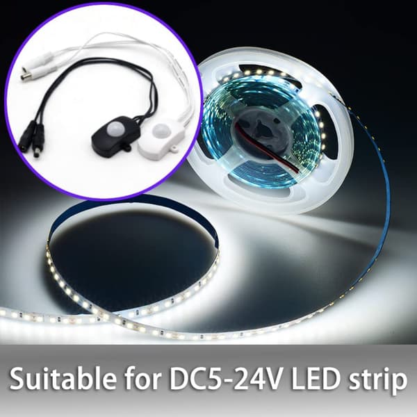 2 st DC 5V-24V 5A Rörelsedetektor LED-ljusinduktion