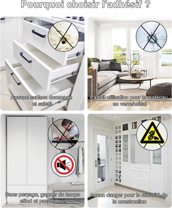 Skåpsdörrmagnet starkt självhäftande Jiayi 2-pack magnetisk dörr