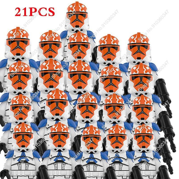 21 kappaletta uusia Star Strom Wars Clone Trooper -yhteensopivia 9488 rakennuspalikoiden kanssa Lasten lelut