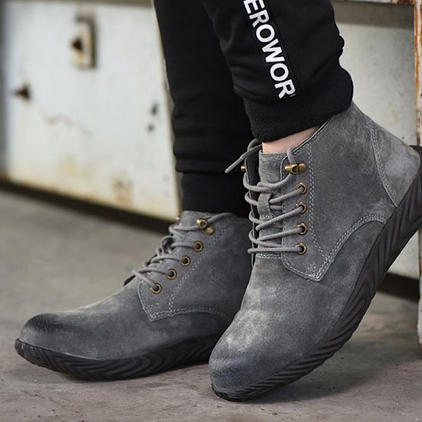 Unisex ventilerede sikkerhedssko med mellemhøj talje Gray,42