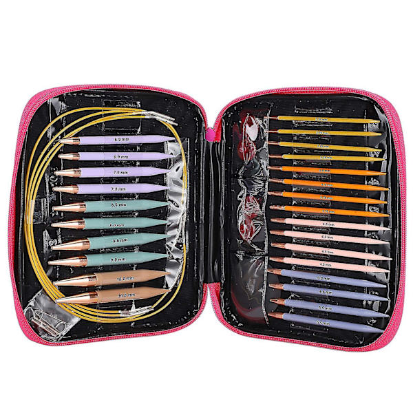 13 par utbytbara stickor set, runda stickor med 2,75 mm-10 mm