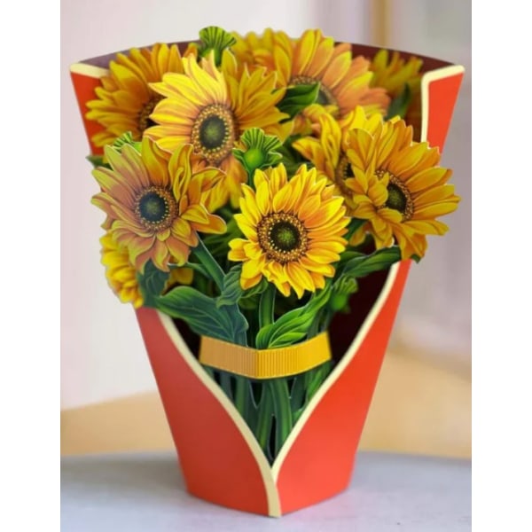 Pop Up Blomsterbuket Hilsenkort Mors Dag Gave Daisy Greeting Card