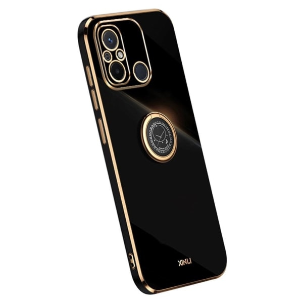 For Xiaomi Redmi 12C Finger Ring TPU - Svart Svart