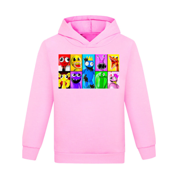 Barn ROBLOX Rainbow Friends Casual Hoodie Genser Sweatshirt Rosa pink 140 cm