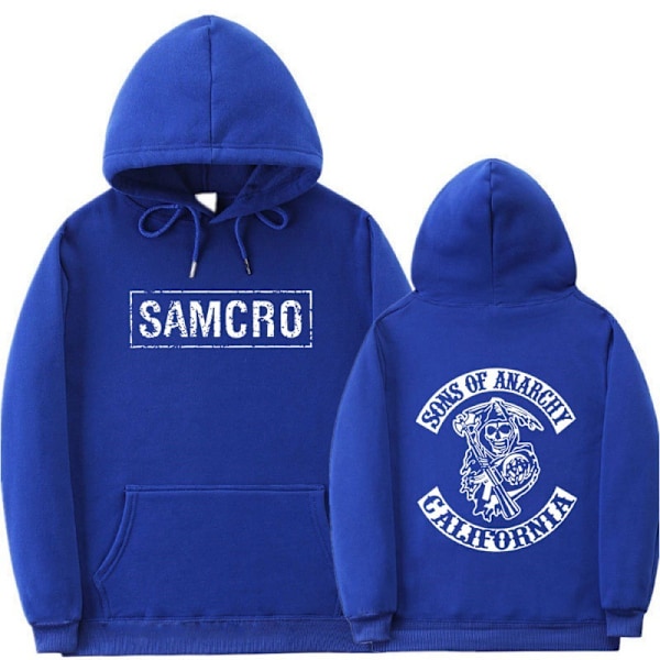 Sons Of Anarchy Samcro Hoodie Dobbeltsidet Print Hoodie Shirt Top Sort Black XS