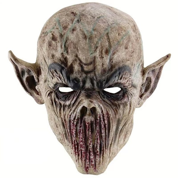 Uhyggelig Halloween-maske Terror Ghost Devil Mask Dance Party Scary Biokemisk Alien Zombie Caps Mask