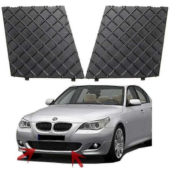 Bil Främre Stötfångare Nedre Mesh Grill Platt Trim Skydd för E60 E61 M 51117897186 51117897184 Stötfångarskydd