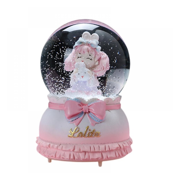 Speldosa - Karusellhästar Led Light Musical Snow Globe för flickor Dotter Barnbarn Födelsedag Jul Mors dag Alla hjärtans dag present Söt