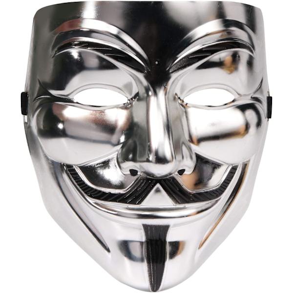 Halloween Vendetta-maske, Masquerade Carnival-maske Unisex Voksne Festtilbehør Cosplay Silver