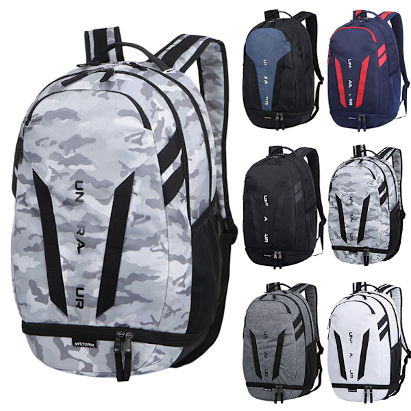 Under Armour Hustle 5.0 Ryggsekk Voksne Skulderbag Skole Reisebager Sportsbager White