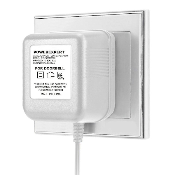 24v 500ma videodörrklocka transformator 8 meter kabel kamera (eu