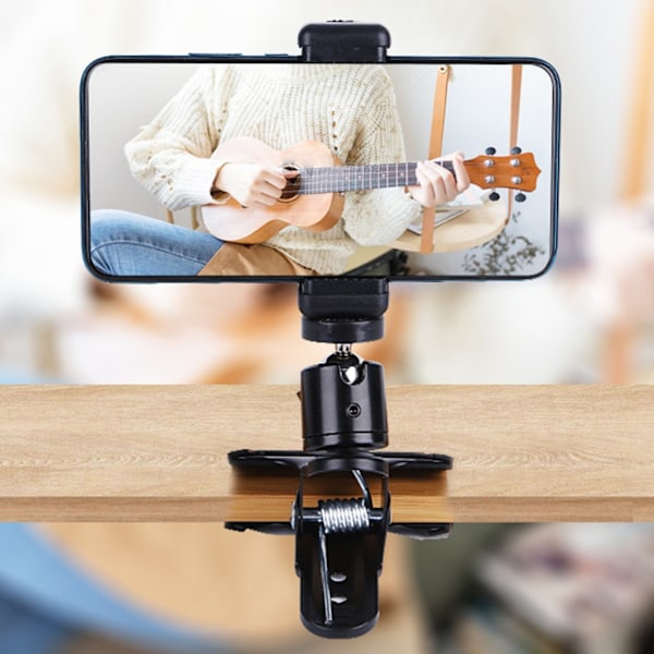 Gitarrhuvudklämma Mobiltelefonhållare Gitarrhuvud Mobiltelefonklämma Klämma Montera för de flesta modeller 2,16 tum-2,95 tum telefoner