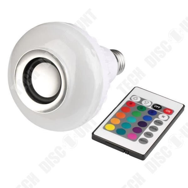 TD® Smart Bulb LED-fjernkontroll Bluetooth-musikkontrollhøyttaler RGB-nattlyslampe farger strøm