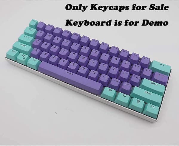 Pudding Keys 60 prosent, 118 Dye-sublimeringstaster, ASA-profil tilpassede taster (kun tastehetter) Purple