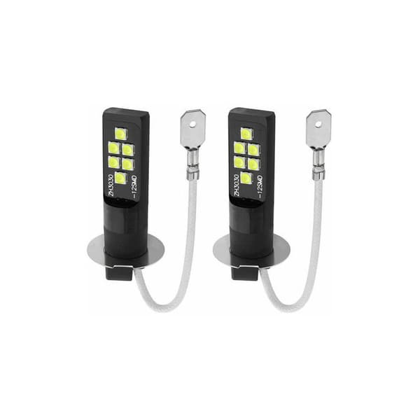 Bil LED tåkelys 80W par H3 LED frontlys 6000-6500K dagslys kjørelys CHAM
