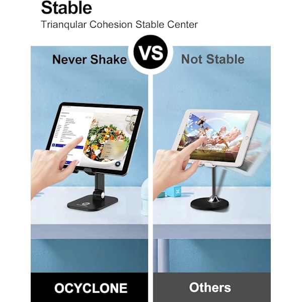 Mobiltelefonstativ, justerbar høyde og vinkel iPhone-stativ for De