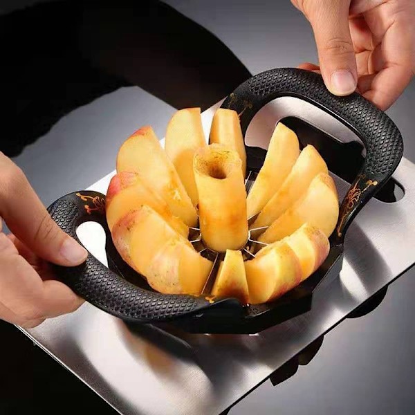 Äppelskivare med 12 rostfria blad, ananas-skivare