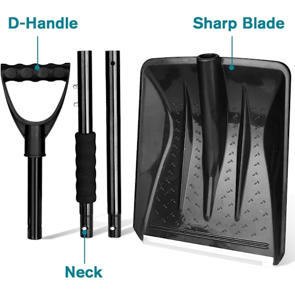 Bärbar hopfällbar snöspade med infällbart handtag 6PCS