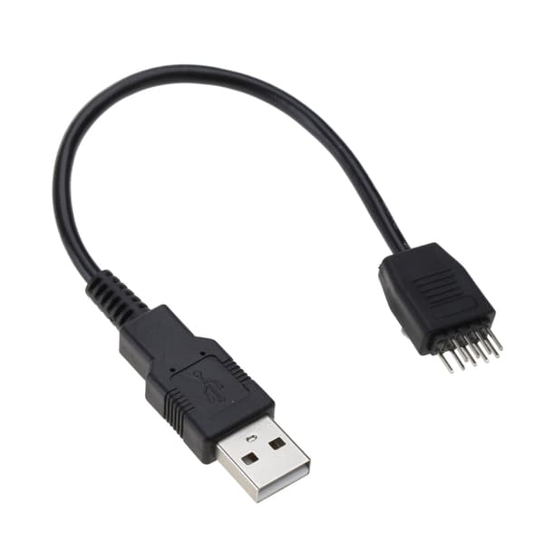 USB 9-pin hann til USB type A hann adapterkabel for hovedkort