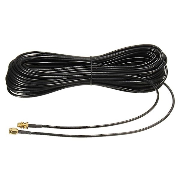 20 m forlengelseskabler Liten hann til hunn koaksial forlengelseskabel Wifi Router Antenne Antenne Kobber P [dB} Black