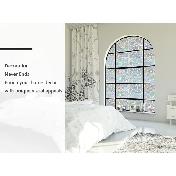 Myronsa Privacy Window Film 3D dekorativt glass vindusdekal