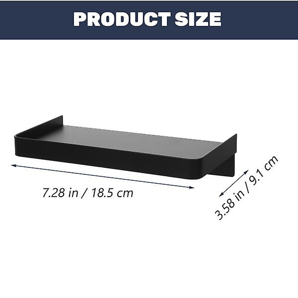 Liimautuva seinähylly Pieni seinään kiinnitettävä itseliimautuva hylly Puhelinteline Hylly Musta18.5X9.1X4.2CM Musta Black 18.5X9.1X4.2CM