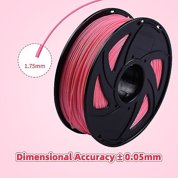 3D-printer filament 1,75 mm 1 kg/2,2 pund spole filament vakuumforseglet til de fleste FDM 3D-printere, sort