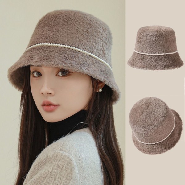 Plysch Bukett Hatt Fiskarhatt Kamel - spot sale camel