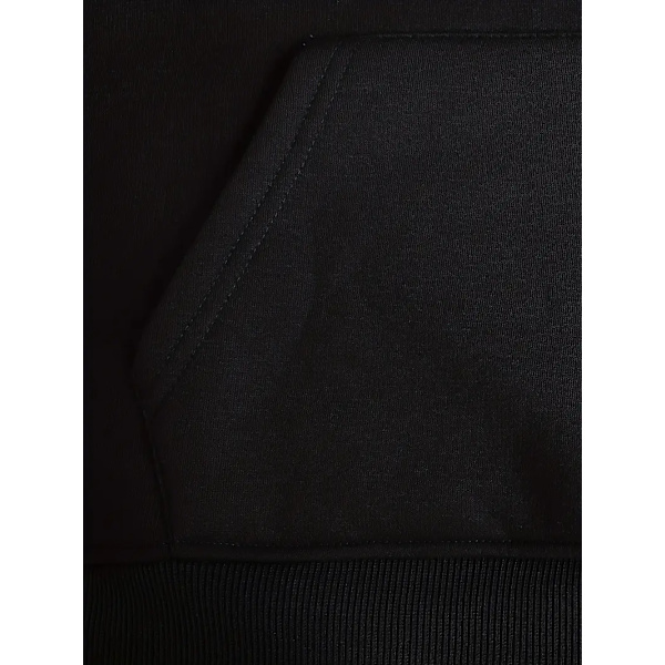 Solid Kangaroo Pocket Hættetrøje, Casual Langærmet Hættetrøje Til Efterår & Vinter, Dametøj Sort sort{hw} black M