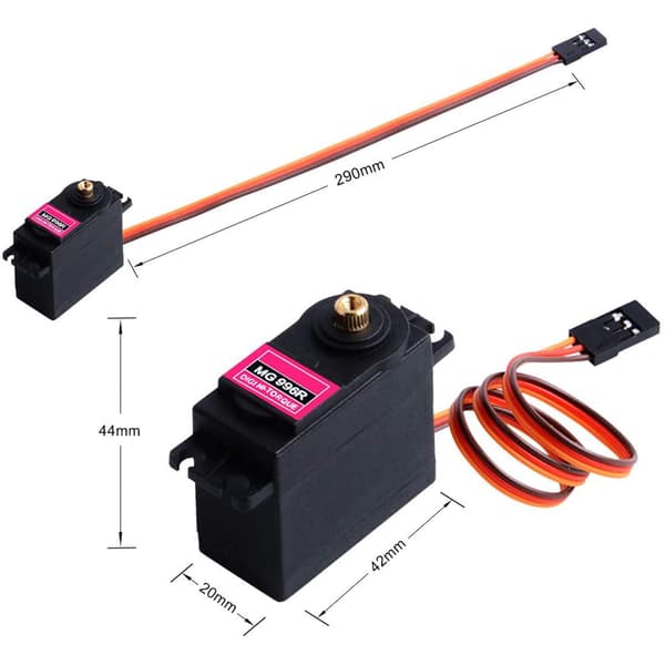 6-pack MG996R metall digital servo med hornarm