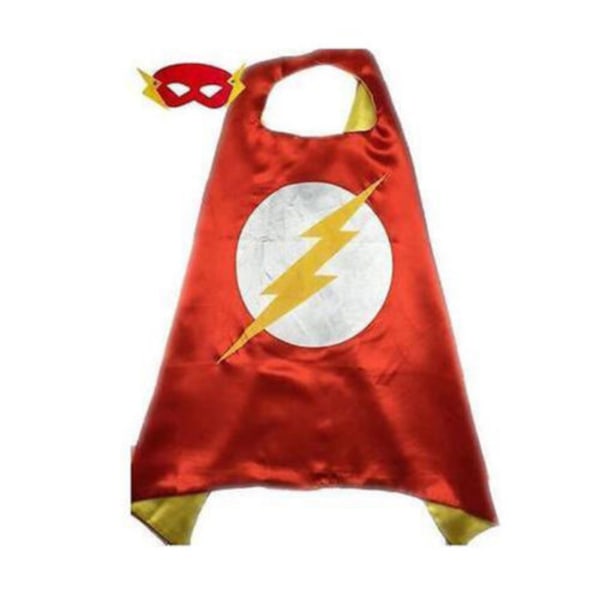 Superhjälte Cosplay Capes + ögonmask för barn Halloween kostym flash flash Cloak + eye mask