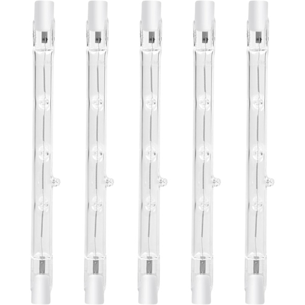 100W 118mm R7s dæmpbar halogenpære varm hvid 2800K (5stk)